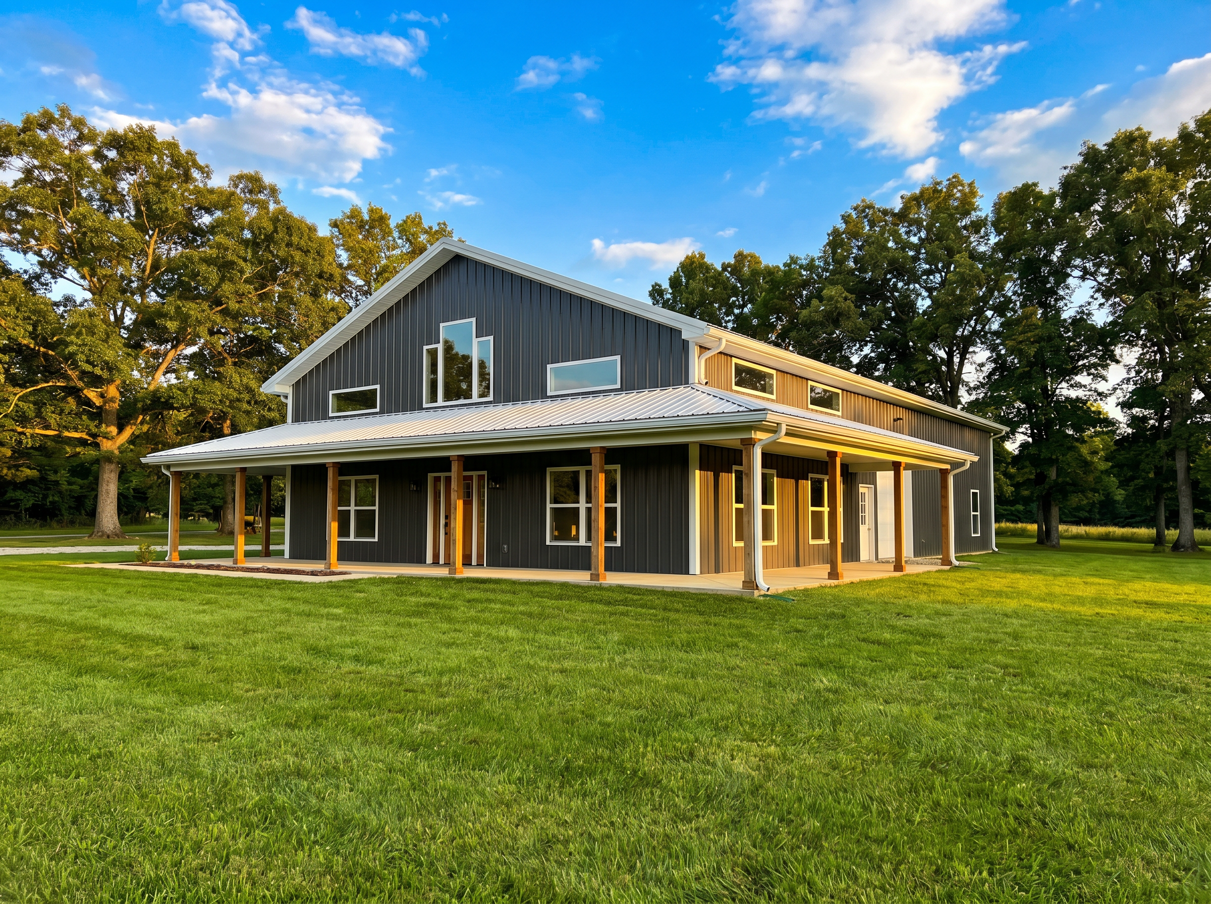 Custom barndominium built by Kentucky Pole Barn Builders